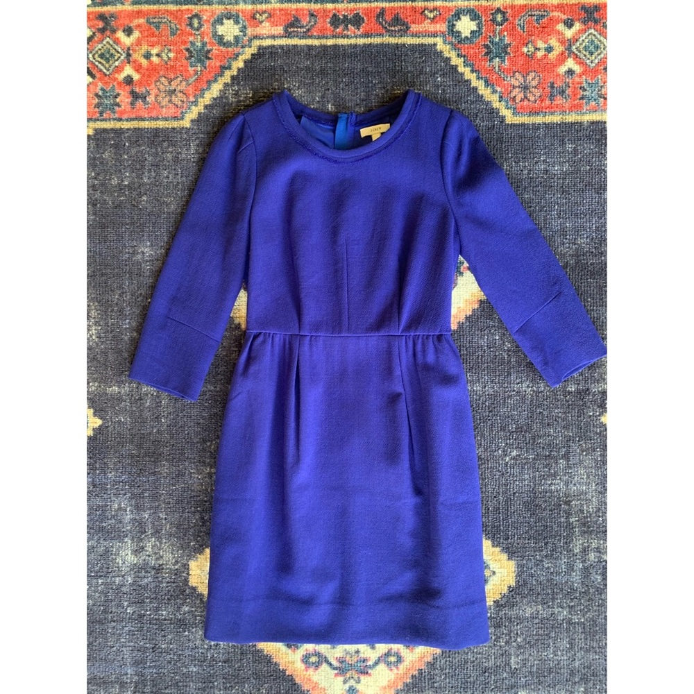 J. Crew Teddy Dress in Blue wool